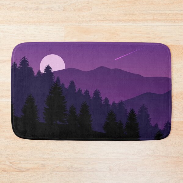 Item preview, Mountain Forest Night With Full Moon Landscape designed and sold by JTS STORE.