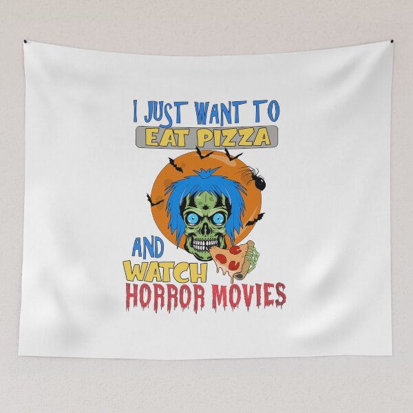 Item preview, I Just Want To Eat Pizza And Watch Horror Movies designed and sold by designerPro20.