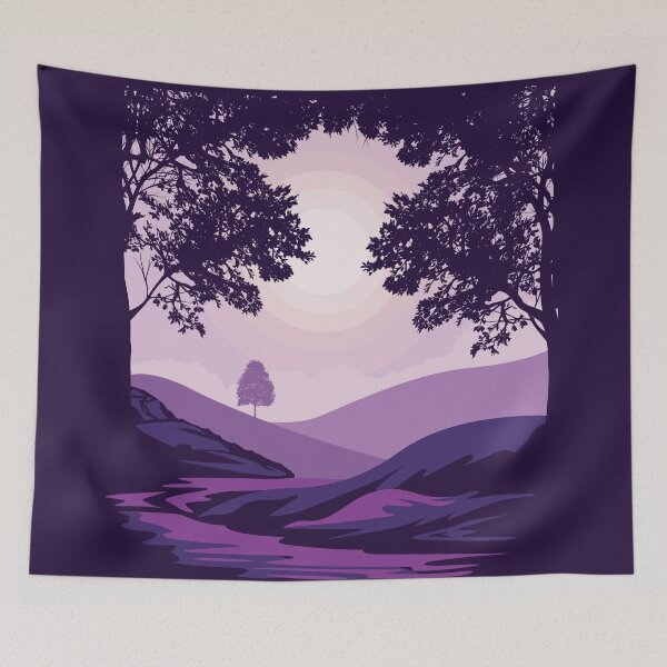 Item preview, Hill And Trees illustration designed and sold by JTS STORE.