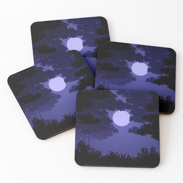 Item preview, Night Forest Wtih Fullmoon Light designed and sold by JTS STORE.