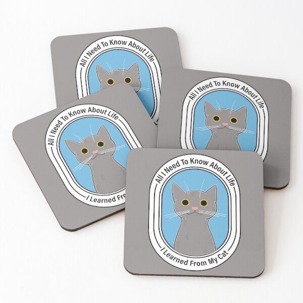 Item preview, All I need to know about life I learned from my cat, funny pet quotes, funny quotes designed and sold by creativitygood.