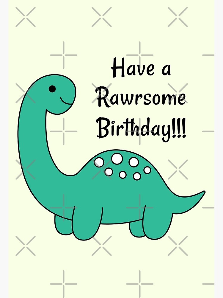 "Alles Gute zum Geburtstag Brachiosaurus Dinosaurier Alles Gute zum