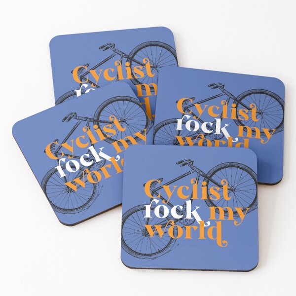 Item preview, Cyclists rock my world. designed and sold by MuggyandMo.