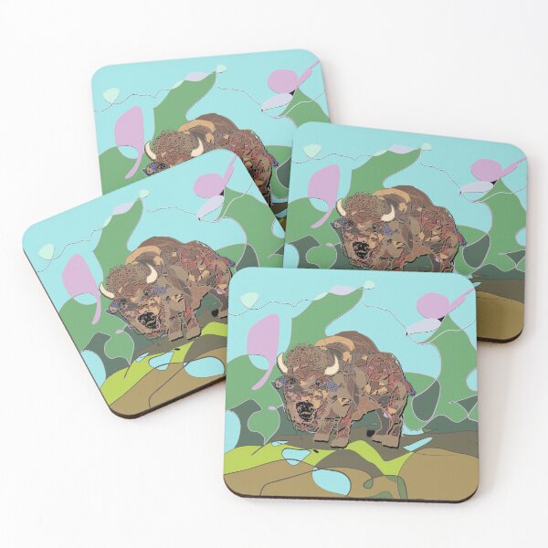 Item preview, Bison. swirling abstract buffalo designed and sold by davidscohen.