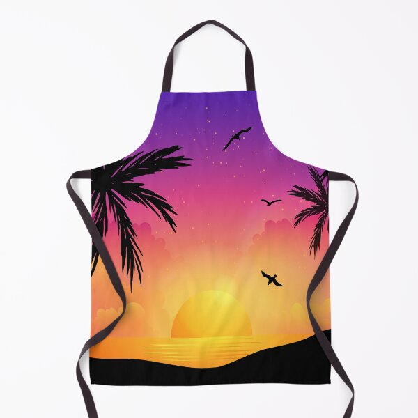 Item preview, Colorful Sunset Sea With Palm Tree designed and sold by JTS STORE.