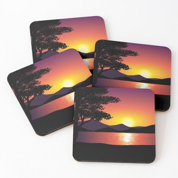 Item preview, Beautiful Sunset Lake Landscape designed and sold by JTS STORE.