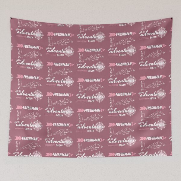 Item preview, Vintage Freshman Year - And So, Adventures Begin - (Pink) White Text designed and sold by dbyjane.