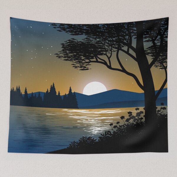 Item preview, Beautiful Evening River designed and sold by JTS STORE.