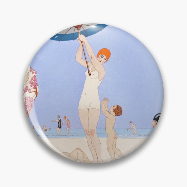Item preview, Au Lido - At the Lido, Beach (1920) fashion illustration George Barbier - Art Deco Fashion designed and sold by RudeBeeDesigns.