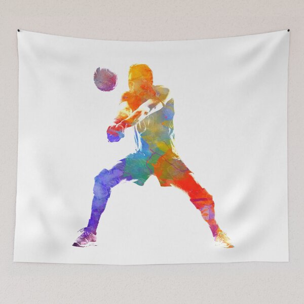 Item preview, Volley ball player man 02 in watercolor designed and sold by paulrommer.