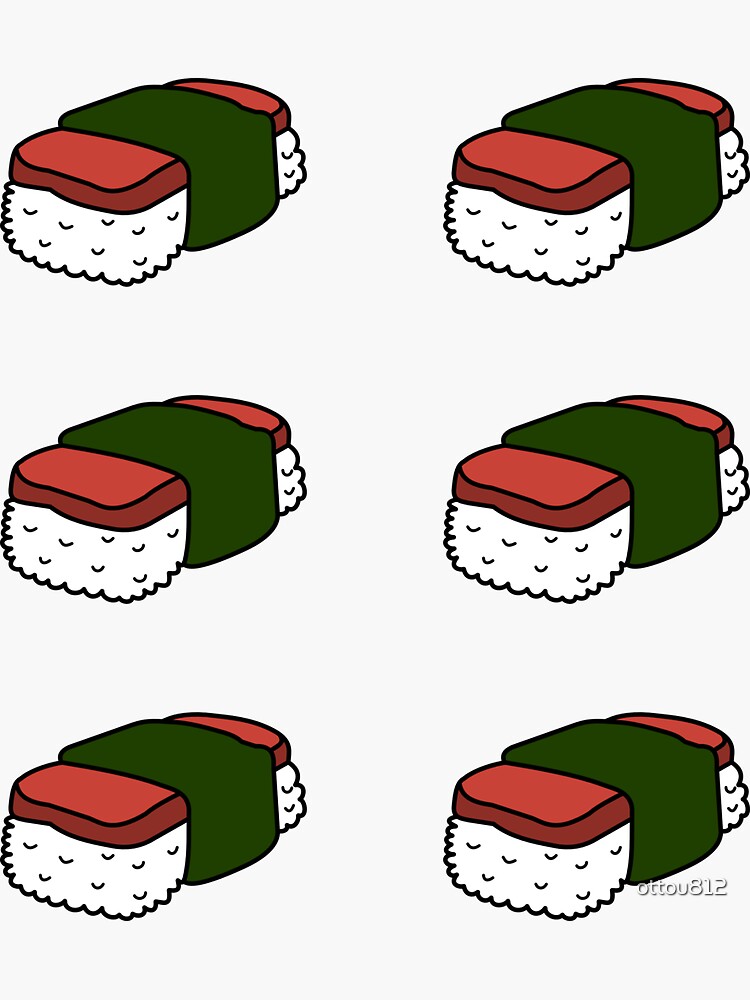 "Spam Musubi mini stickers" Sticker for Sale by ottou812 Redbubble