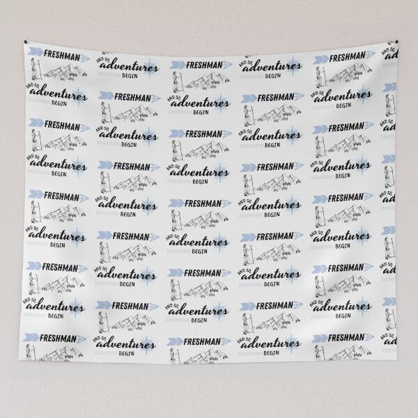 Item preview, Vintage "Freshman Year - And So, Adventures Begin" (Blue) Black Text designed and sold by dbyjane.