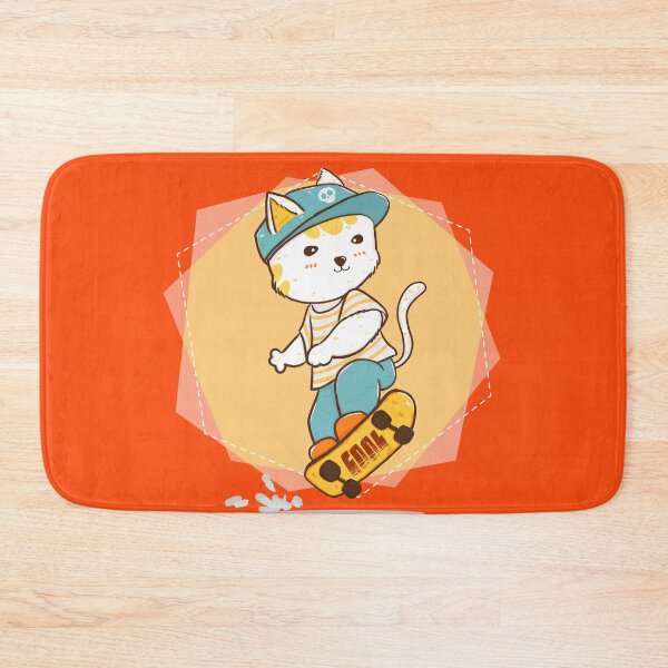 Item preview, Cool boy cat on skateboard designed and sold by urban-color.