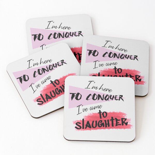 Item preview, I'm here to conquer, I've come to slaughter! (Red/Purple) designed and sold by Sander-sonia.