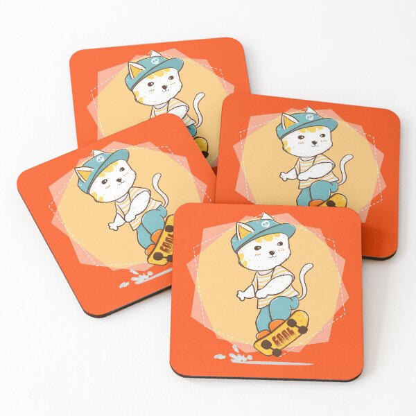 Item preview, Cool boy cat on skateboard designed and sold by urban-color.