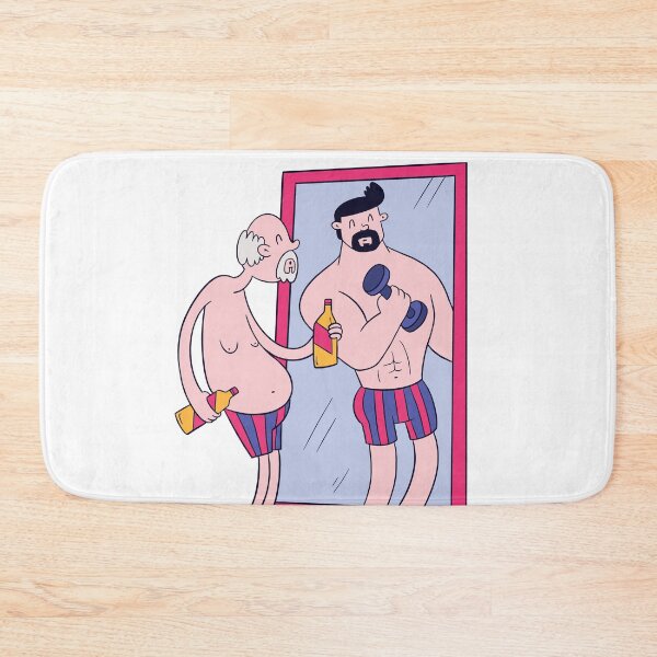 Item preview, Old man bodybuilding mirror  designed and sold by TRIBExSPACE.