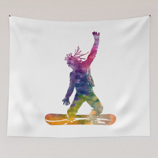 Item preview, Young snowboarder man 01 in watercolor designed and sold by paulrommer.