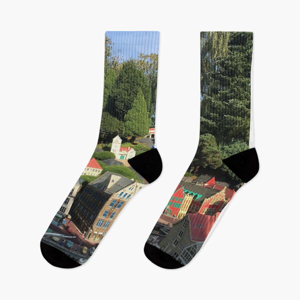 Item preview, Scandinavian wooden houses in Bryggen Norway designed and sold by Happiness Creators.