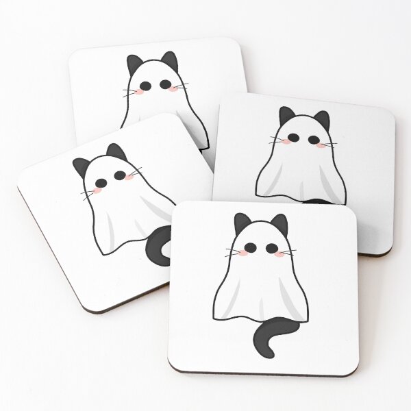 Item preview, Too cute to spook- ghost cat designed and sold by Preslava Genova.