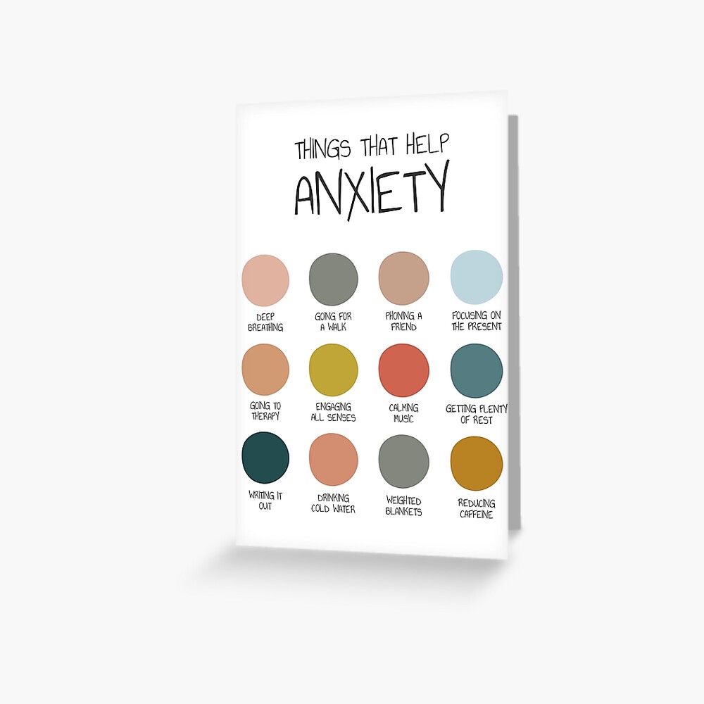 Anxiety Coping Statements Anxiety Help Management Mental Health Self Care  Anxiety Relief Self Help Spiral Notebook for Sale by TherapyTools
