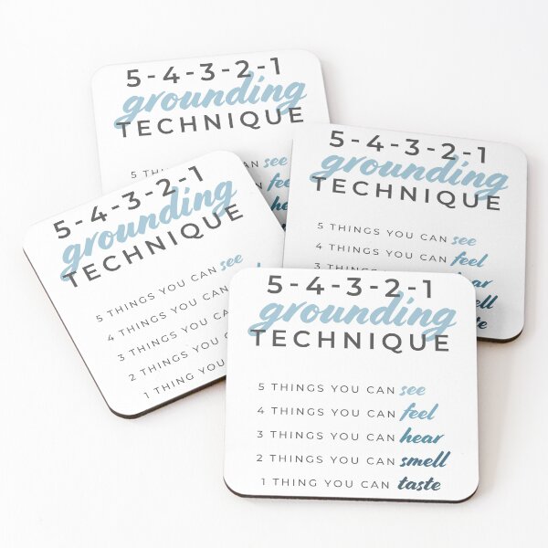 Item preview, Grounding Breathing Technique Emotional Self Regulation 5 4 3 2 1 Anxiety Relief Mental Health Therapy Office Therapist Gift School Counselor designed and sold by Therapy Tools For All.
