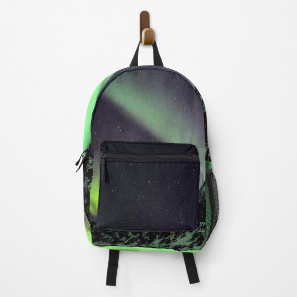 Item preview, Snow Covered Mountain with Starlit Northern Lights designed and sold by Happiness Creators.