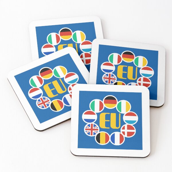 Item preview, Retro EU European Union 70's Flag Badge Print designed and sold by CloneDigitalArt.