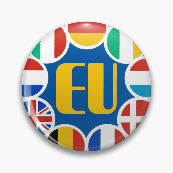 Item preview, Retro EU European Union 70's Flag Badge Print designed and sold by CloneDigitalArt.