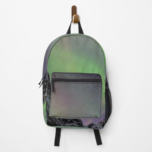 Item preview, Snow Covered Mountain with Starlit Northern Lights designed and sold by Happiness Creators.