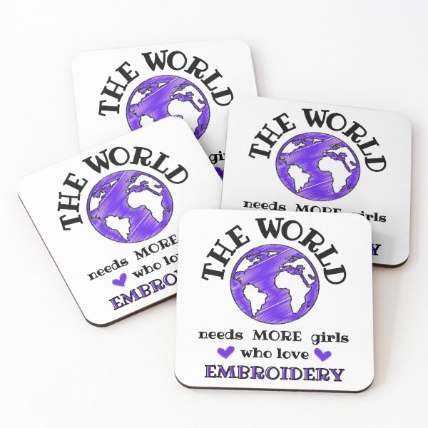 Item preview, The world needs more girls who love embroidery   designed and sold by TheGreenGoat.