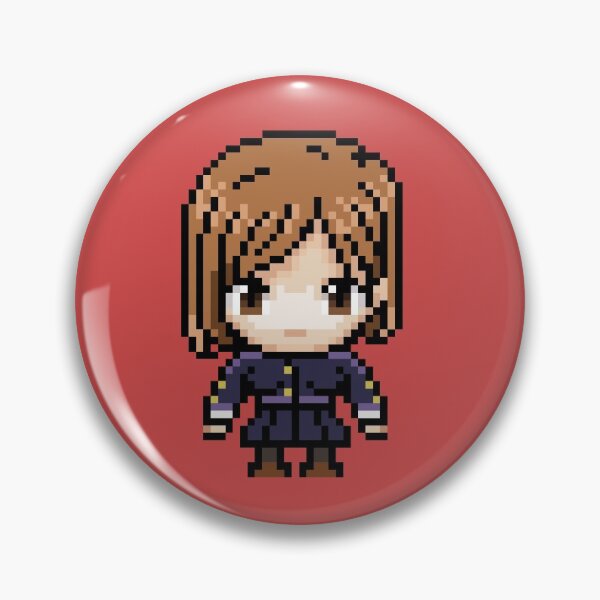 Item preview, J.K. Retro PixelArt Badge designed and sold by usagisanshop.