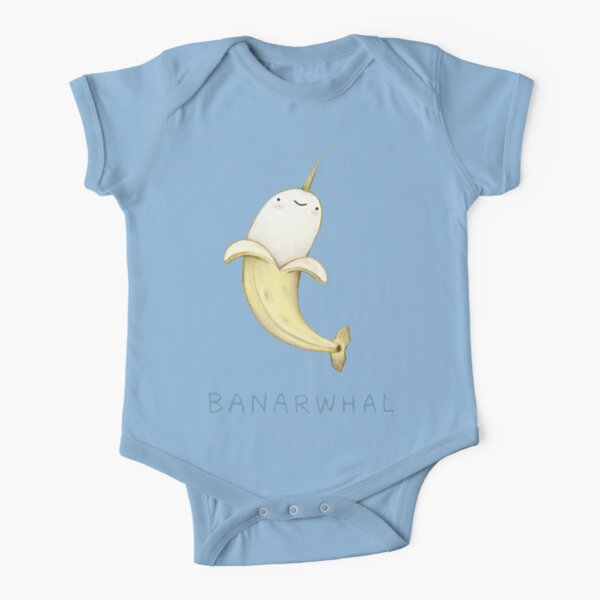 Banarwhal Short Sleeve Baby One-Piece