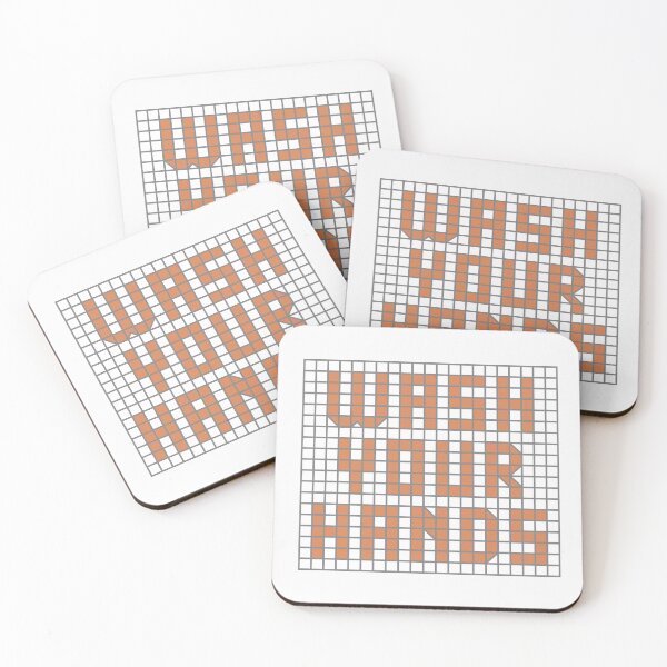Item preview, Science and health: Wash your hands (orange tiles) designed and sold by Ofeefee.