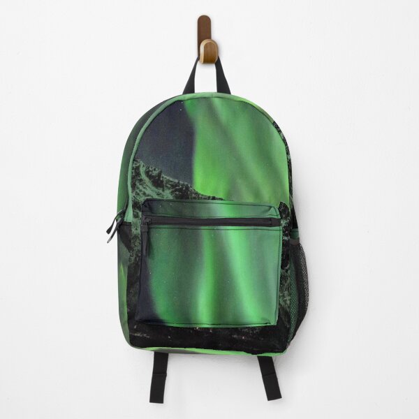 Item preview, Snow Covered Mountain with Green Northern Lights designed and sold by Happiness Creators.