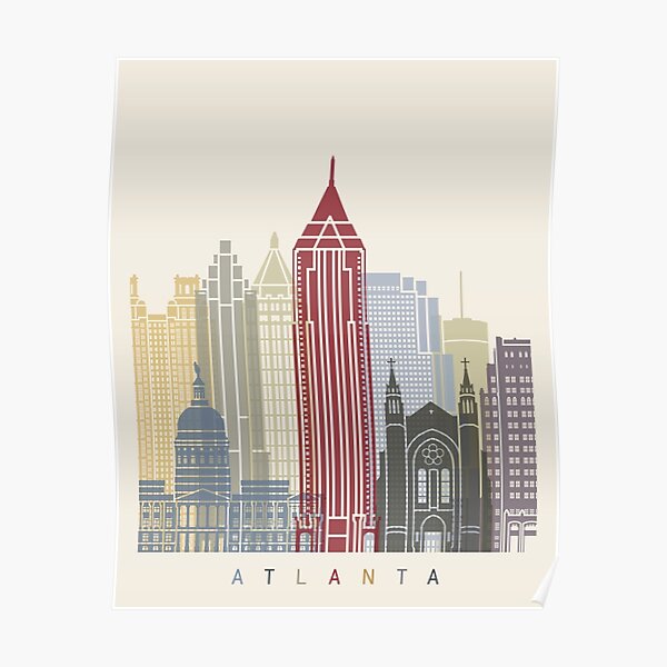 Atlanta skyline poster Poster