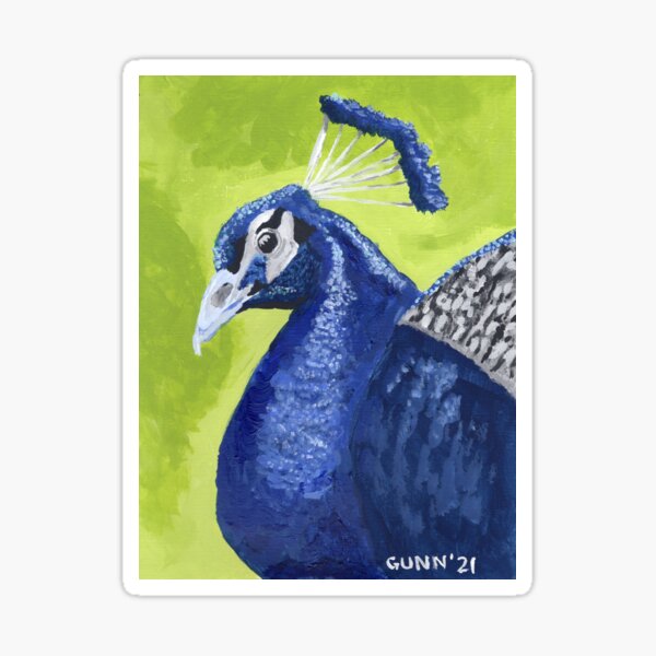 Peacock Portrait Sticker