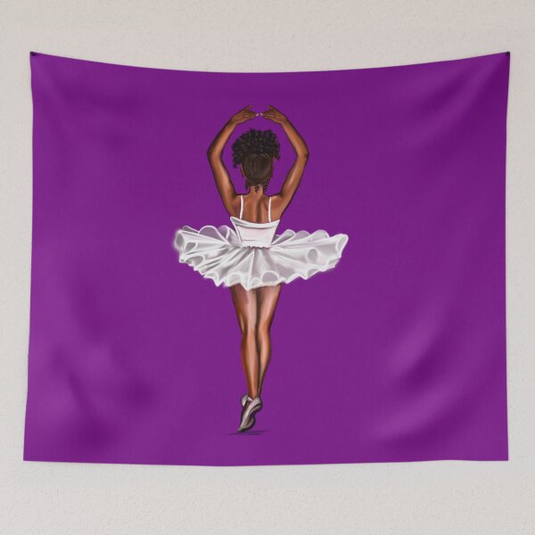 Item preview, African American ballerina in white tutu #011- brown skin ballerina. Top 100 of the best. designed and sold by Artonmytee.