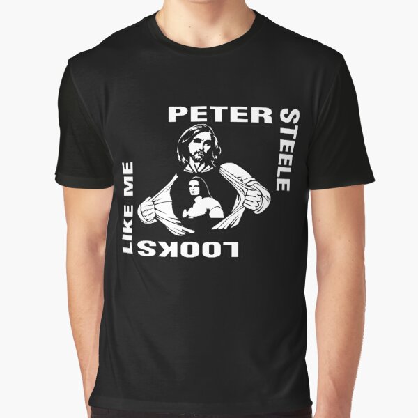Peter Steele Looks Like Me Type O Negative The Popular Child's Band Has Long Hair To Show The Rock Style That Is Loved By The Audience Graphic T-Shirt