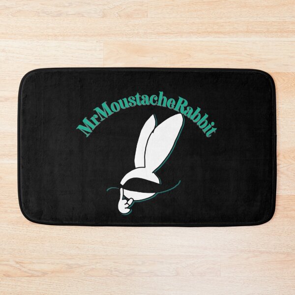 Item preview, Movember Mr Moustache Rabbit Special Edition (on Black) designed and sold by ANIMALSDONTTALK.