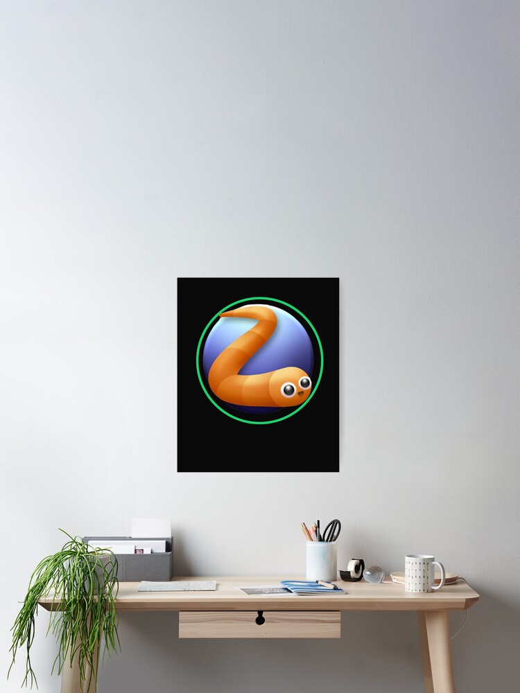 Slither io game sticker Poster for Sale by Jnrhhose