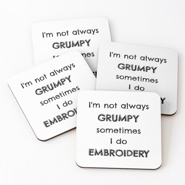 Item preview, I'm not always grumpy sometimes I do embroidery designed and sold by TheGreenGoat.
