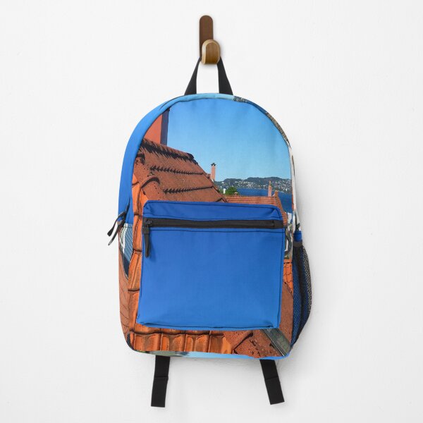 Item preview, Scandinavian Houses Roof Top with Blue Sea View designed and sold by Happiness Creators.