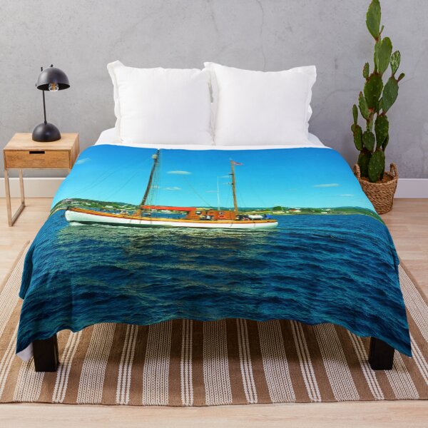 Item preview, Scandinavian Boat in Blue Water designed and sold by Happiness Creators.