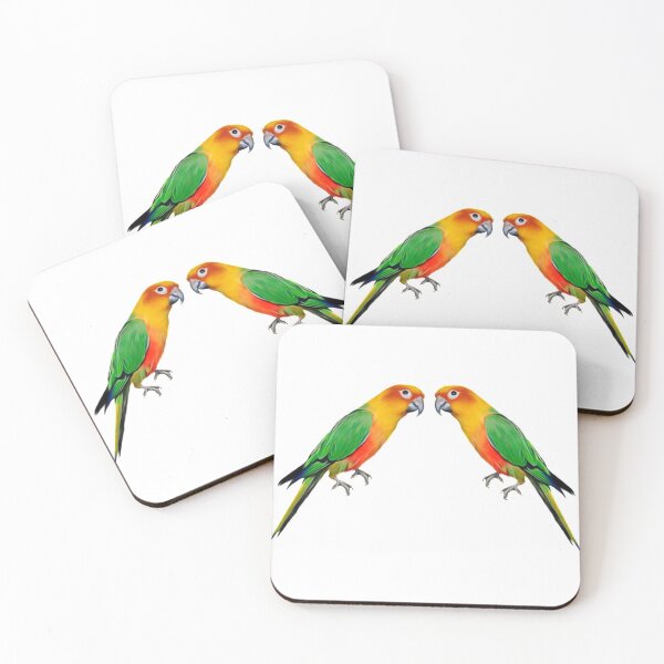 Item preview, Two Colourful Parrots as Companions designed and sold by VIVEK KUMAR RAI.