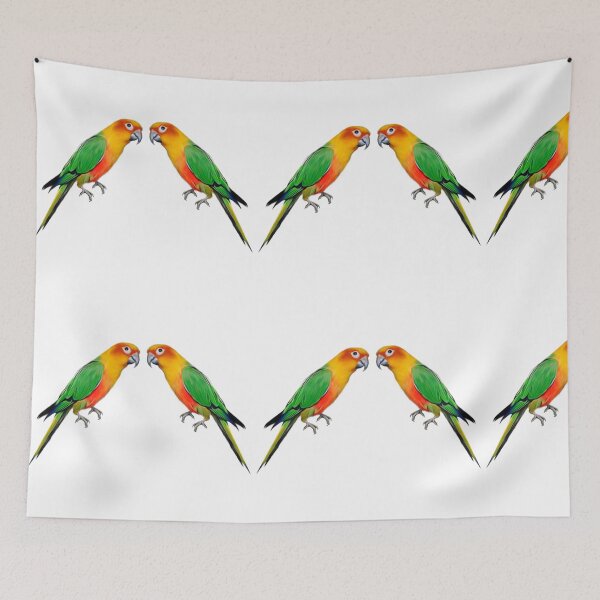 Item preview, Two Colourful Parrots as Companions designed and sold by VIVEK KUMAR RAI.