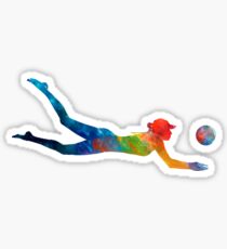 Woman beach volley ball player 01 in watercolor Sticker