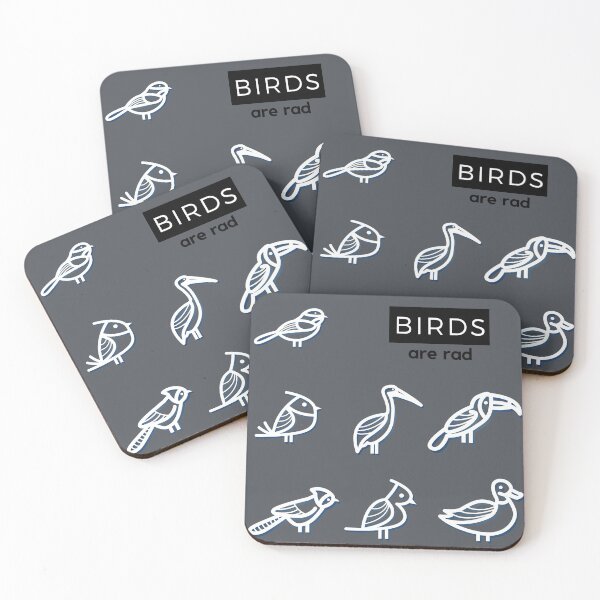 Item preview, birds are rad icon  pattern designed and sold by TheWaterBirds.