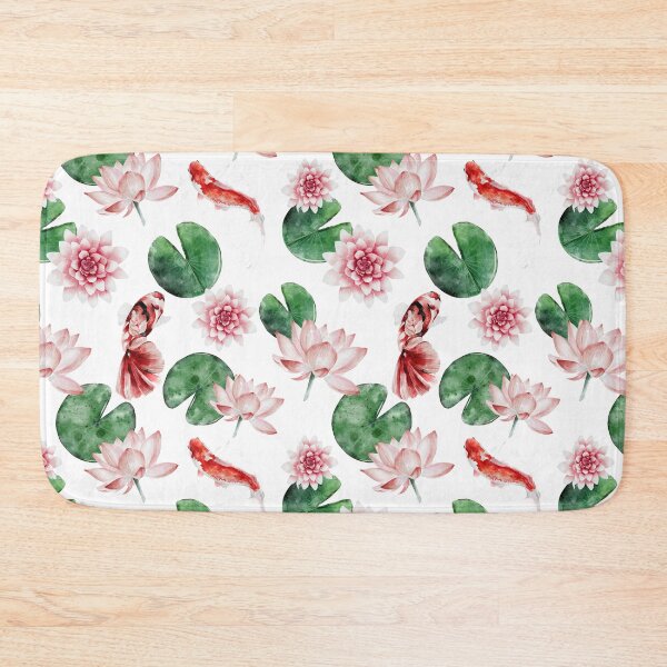 Item preview, Koi Fish  in Lily Pads Watercolor Pattern designed and sold by TheMinnie.