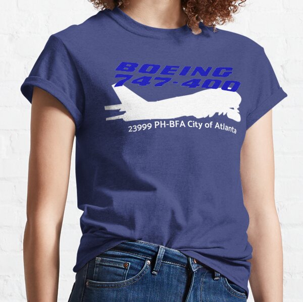 Boeing 747-400 23999 PH-BFA (White) Classic T-Shirt