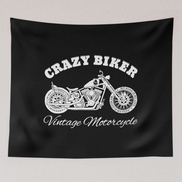 Item preview, Crazy Biker Vintage Motorcycle designed and sold by BadLoser09.